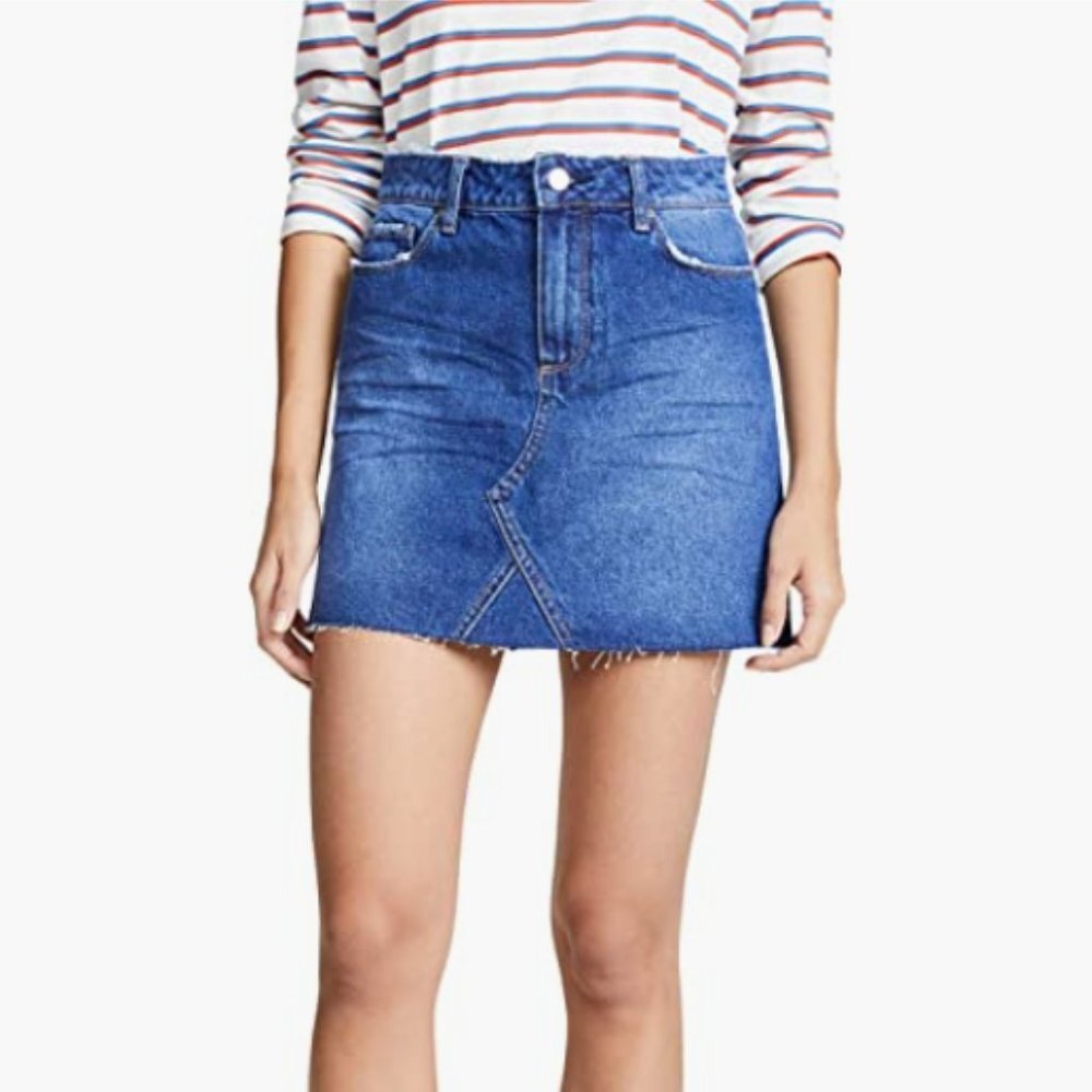 PAIGE Women's Aideen Skirt with Raw Hem